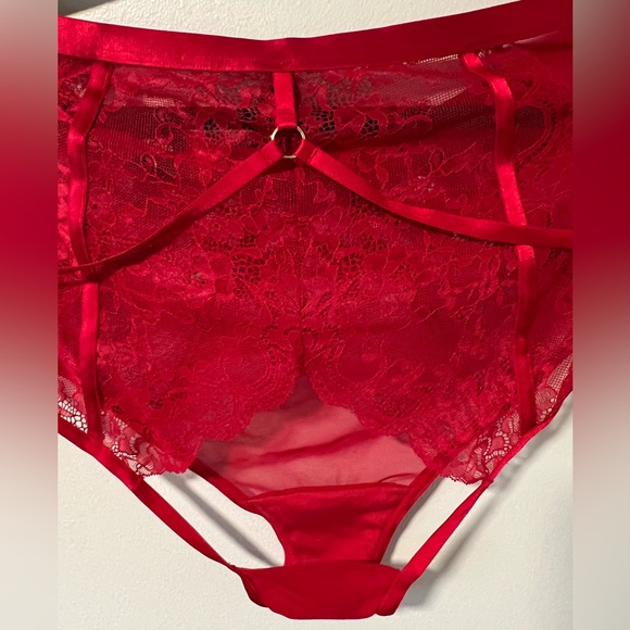 Torrid Lace High Waist Cheeky Panty With Open Bum - Picture 5 of 8